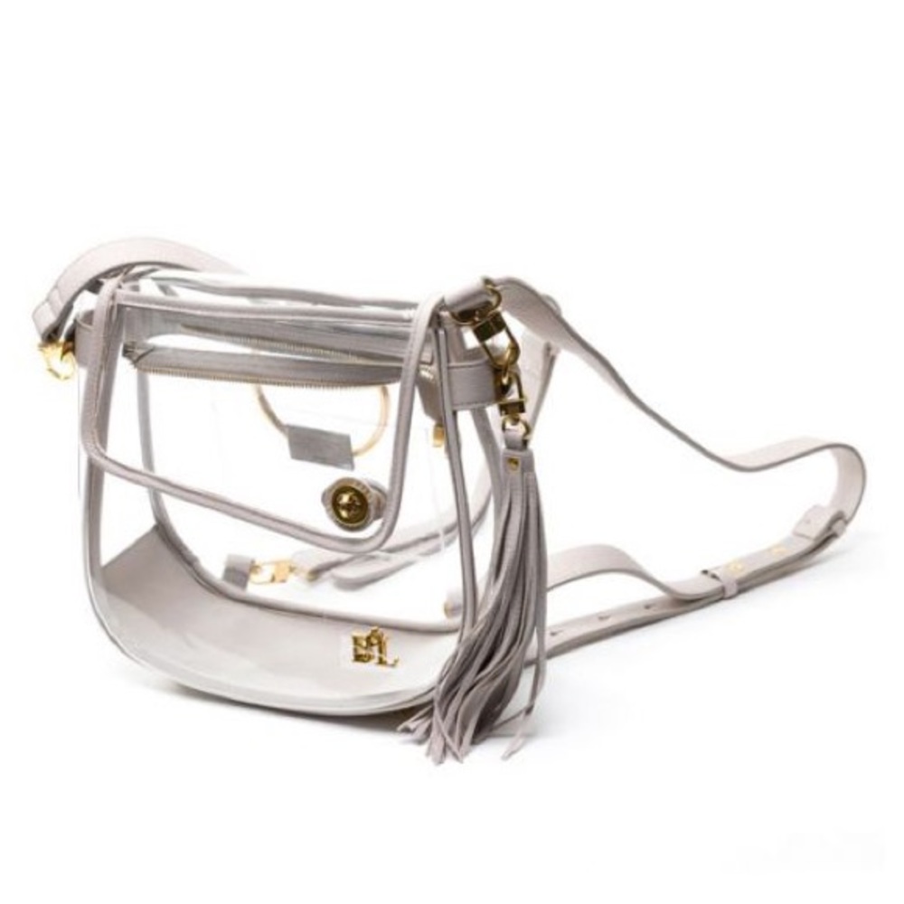 NWT PURSEPTION BAGS Purseption Krista Bag, Buff Clear Gameday Stadium Backpack